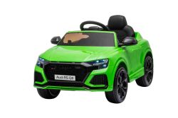 Voiture électrique Audi RSQ8, verte, entrée USB / SD, siège en similicuir, moteur 2x 35W, batterie 12V / 7Ah, télécommande 2,4 Ghz, roues Soft EVA, lumières LED, démarrage progressif, licence ORIGINALE