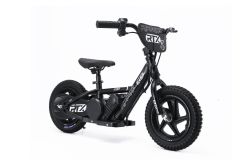 Draisienne électrique pour enfants RIRIBIKE RTX3 24V (12"), Noir, Batterie au lithium, Moteur 100W, Frein à disque, Siège PU souple réglable