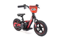 Draisienne électrique pour enfants RIRIBIKE RTX3 24V (12"), rouge, Batterie au lithium, Moteur 100W, Frein à disque, Siège PU souple réglable