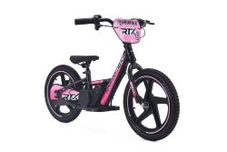 Draisienne électrique pour enfants RIRIBIKE RTX6 24V (16"), rose, Batterie au lithium, Moteur 250W, Frein à disque, Siège PU souple réglable