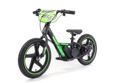 Vélo d'équilibre électrique pour enfants RIRIBIKE RTX6 24V (16"), vert, Batterie au lithium, Moteur 250W, Frein à disque, Siège PU souple réglable