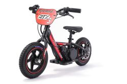 Draisienne électrique pour enfants RIRIBIKE RTX3 24V (12"), rouge, Batterie au lithium, Moteur 100W, Frein à disque, Siège PU souple réglable