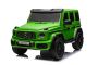 Voiture électrique à conducteur porté Mercedes-Benz G63 AMG 4x4² Biplace 24V, Peinte en verte, Lecteur MP4 avec entrée USB/AUX, Lecteur 4x4, Batterie 24V/7Ah, 4 moteurs 200W, Roues EVA avec suspension, Sièges en similicuir, Télécommande , Licence