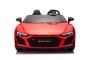 Voiture électrique Audi R8 SPYDER Biplace 24V, rouge, Lecteur MP3 avec USB/AUX et Bluetooth, Batterie 24V/14Ah, Moteurs 2 x 200W, Roues EVA avec suspension arrière, Sièges réglables en cuir, Télécommande, Licence