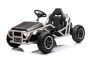 Chariot électrique SPORT-CART 24V, blanche, roues souples en EVA, siège en similicuir, roues de drift lisses, moteur 2 x 50W, batterie 24V, construction métallique massive